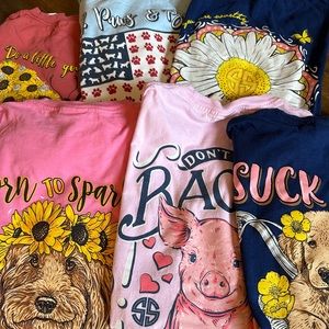 Simply Southern Shirts size AS/girls 14/16 six shirts for $50